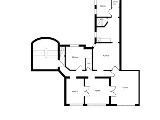 Flot og herskabeligt kontorlejemål på 245 m²