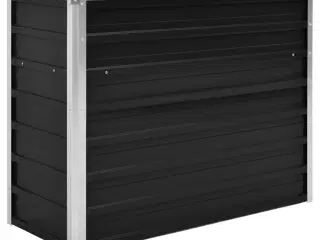 Hævet plantekasse 100x40x77 cm galvaniseret stål antracitgrå