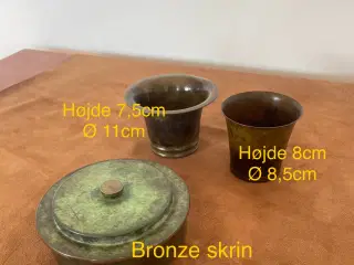 Smykkeskrin i patineret bronze