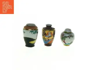 Dekorative miniature vaser (str. 4,5 x, 4 cm til 6,5 x 4 cm)