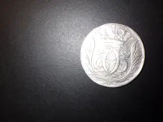 Dansk 4 mark fra 1693 fra Glückstadt af Chr. 5