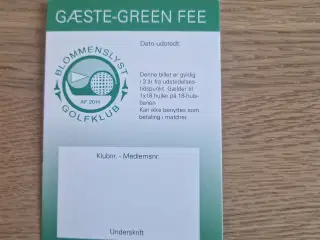 Greenfee billet til Blommenslyst Golfklub