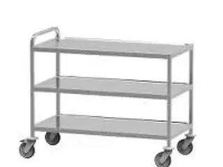 Kørebord 600x1100mm m/vulst og kørebøjle m/over og 2 underhylder