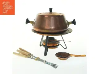 Fondue sæt i kobber