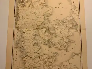 Kort / Post kort over Danmark og Hertugdömmene