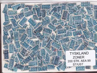 Tyskland Zoner - 200 stk. AFA nr. 99 Stemplet/ust.