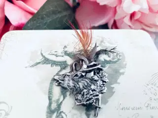 Vintage broche af kronvildt 
