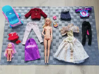 Barbie og Simba inkl. tøj