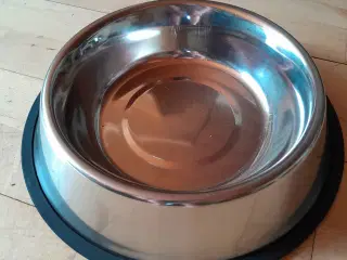Stål madskål til hund