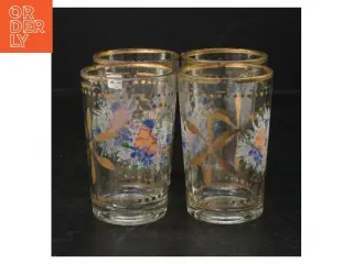 Dekorative glas med blomstermønster (str. 9,5 cm)
