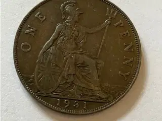 One Penny 1931 England