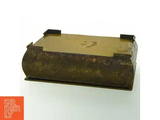 Dekorativ bronze boks med låg (str. 21 x 16 cm)