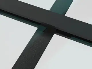 Skydedør 90x205 cm sikkerhedsglas og aluminium sort