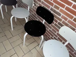4 x taburetter i grå og sort
