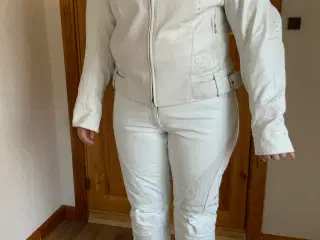 Held dame motorcykeldragt hvid