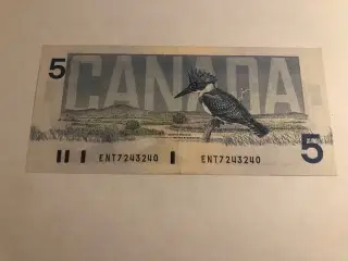 5 Dollars Canada 1986