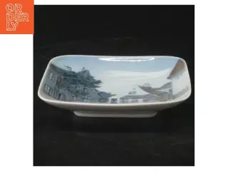 Firkantet porcelænsfad fra Royal Copenhagen (str. 10 x 10 cm)