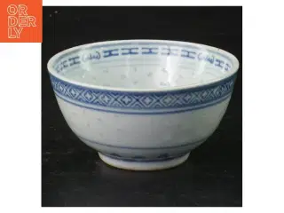 Blå og hvid porcelænsskål (str. Ø 10 cm)