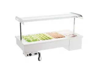 Bain marie enhed med skåle – 3X 1/1 GN