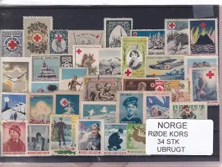 Norge - Røde Kors - 34 Stk. - Ubrugt
