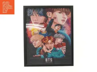 BTS vægplakat i ramme fra IKEA (str. 53x44 cm)