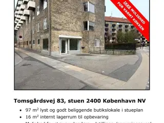 SUPER GODT BELIGGENDE LOKALE UDLEJES