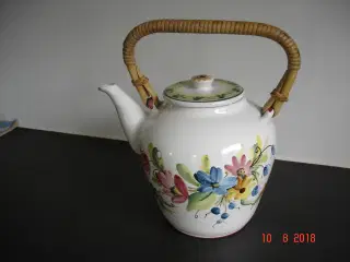 tekande m. bambushank, Keramik