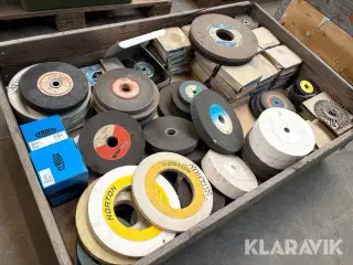 Slibe/pudse skiver - assoterede type og størrelse