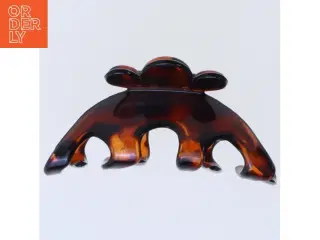 Hårklemme i brun plast (str. 9 cm)