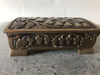 Vintage kobber skrin med teak indsats (Ædel Malm)