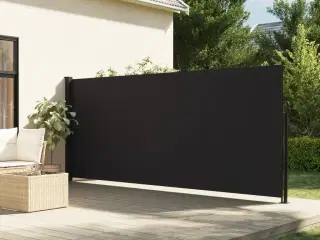 Sammenrullelig sidemarkise 160 x 600 cm sort