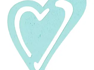 Asymmetrisk Turkis Hjerte 55x45 mm - 10 stk.