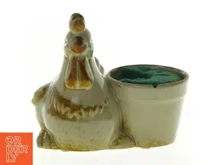 Keramik Høne med Krukke potte (str. 13 x 12 cm)