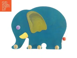 Træ knage i elefantform fra Mertens (str. 37,5 x 28 cm)