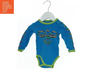 Blå langærmet bodystocking med mønstrede detaljer fra Hummel (str. 62)