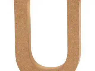 Stort Træbogstav 'U' - 8 cm Høj, 1,5 cm Tykkelse