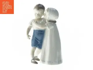 Porcelænsfigur af et kyssende par fra B&G (str. 18 cm)