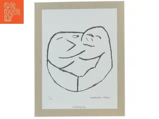 Kunsttryk: Elskende Par af Jørgen Ryg (str. 30,5x24 cm)