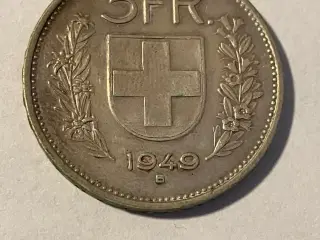5 Francs 1949 B Switzerland