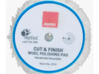 Rotary Ø:200 mm wool pad, cut & finish Ø:165mm, 1 stk.