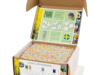 NABBI BioBeads Rørperler, str. 5x5 cm, medium, pastelfarver, 55000stk./ 1 pk.