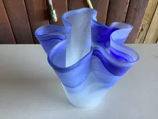 Blå glasvase