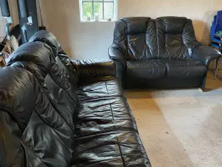 Lædersofa 3 + 2