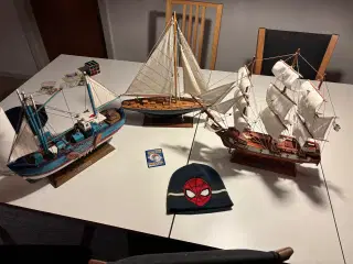 3 stk modelskibe