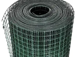 Hønsenet 25 x 1 m galvaniseret stål med PVC-belægning grøn