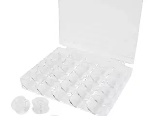 Symaskinespoler i klar plast - 15 stk. sæt