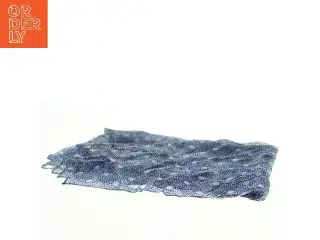 Blå mønstret sjal (str. 52. x, 175 cm)