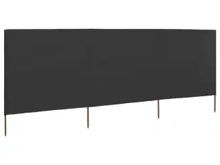 3-panels læsejl stof 400 x 120 cm antracitgrå
