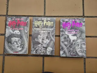 Harry Potter 1-3 Bøgerne samlet 150kr