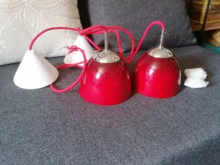 lamper 2 stk i rød